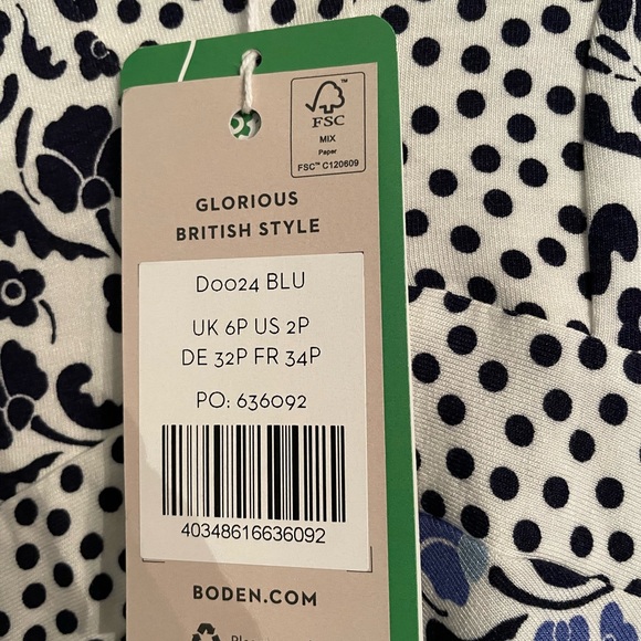 Boden Eva Jersey Midi Dress in Bluebell Delicate Bud - Picture 10 of 16